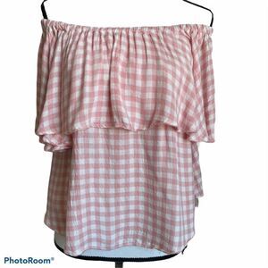 Cousin Earl Pink Buffalo Off the Shoulder Crop Top
